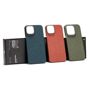 For iPhone 14/13/12 Mini Plus Pro Max Aramid Fiber Armor Cover Slim Light Case Strong Protective