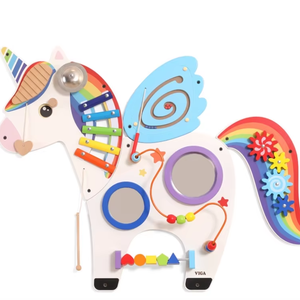 Juguete de pared de unicornio, juego de pared de pasillo de guardería, esquina de Educación Temprana, juguete educativo, coordinación mano-ojo - Product Image 1