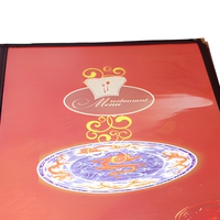 Couverture de menu Double Bistro en PVC 8.5*11 des fournisseurs de Yimi pour hôtels et restaurants