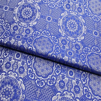 Tissu jacquard brocart en polyester lavable, nouvelle texture de qualité, motif géométrique traditionnel, pour textiles de maison et nappes