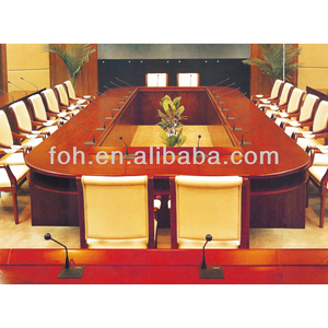 Phong cách hiện đại cổ điển thuyền gỗ hình dạng 20-30 người có thể gập lại Bàn hội nghị bàn họp lớn cho văn phòng & Trường Học (FOHSC-8015) - Product Image 1