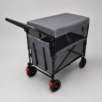 Nouvelle conception de chariot pliable pour animaux de compagnie, poussette pour chiens avec capacité de charge de 40 kg, fenêtres en maille, auvent, bols pour l'eau et la nourriture