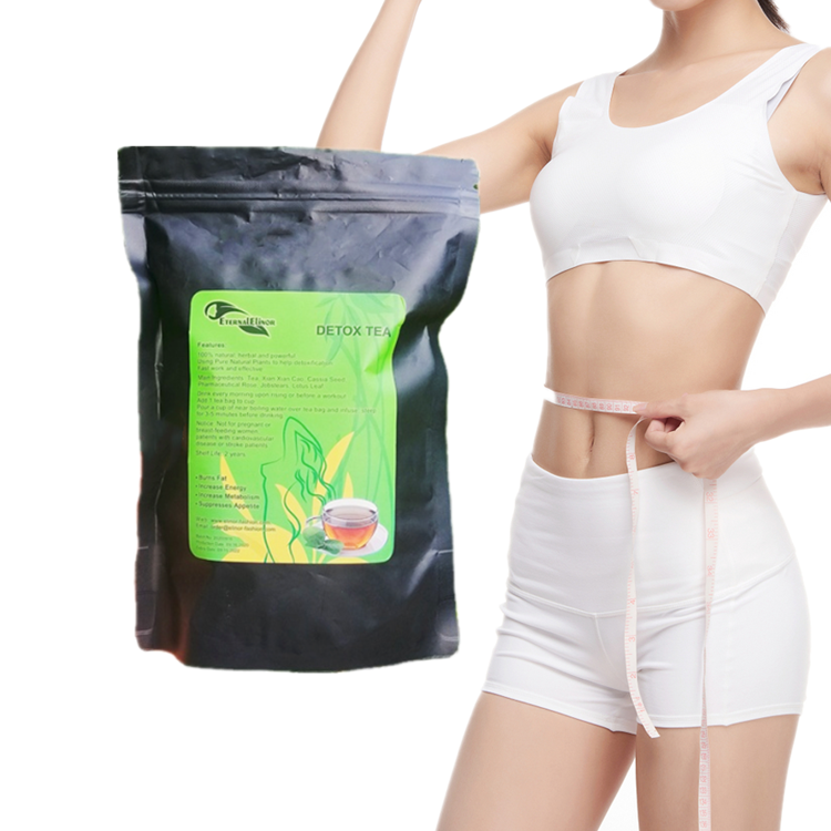 Chinese wholesale herbal low fat sugar free rose weight loss slimming tea 28 days detox flat tummy tea bags