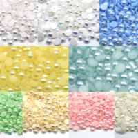XULIN Perles demi-ondulées en plastique ABS de 1,5 mm à 20 mm, 100 couleurs, vente en gros