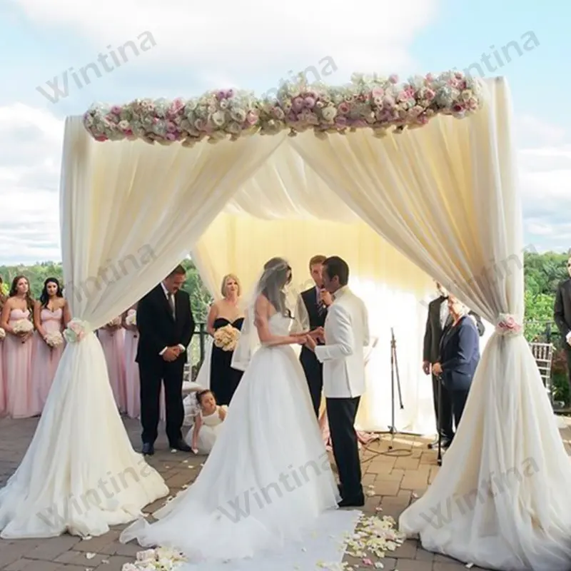 結婚式のイベントのための調節可能なポータブルモバイルダブルクロスバー背景チューブ結婚式のステージ装飾