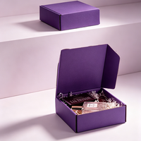 Boîte cadeau cosmétique et soin de la peau en carton ondulé, durable, personnalisée, avec couvercle à charnière, écologique, pour vente en gros et expédition en ligne