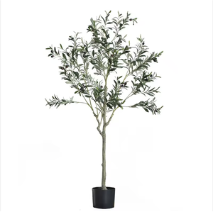 Arbre d'<span class=keywords><strong>olivier</strong></span> artificiel réaliste en plastique vert, résistant aux UV, <span class=keywords><strong>2m</strong></span>, pour la maison, le salon, le centre commercial, longue durée - Product Image 3