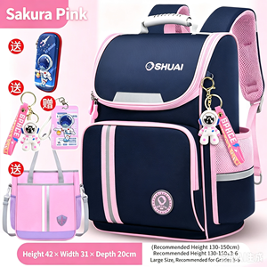 Wholesale 2026 Hot 4-Piece <b>Backpack</b> Set, Suspension <b>Weight</b> Relief Waterproof School Bag with Pencil Case, Tote Bag & Doll - Product Image 1