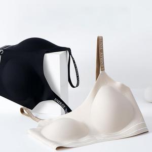 Soutien-gorge push-up d'été Ultra-mince sans fil pour femmes coupe sans course sens français sucette solide doux sans couture soutien-gorge respirant - Product Image 6