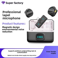 Microphone cravate sans fil pour téléphone portable, kit complet pour diffusion en direct, réduction du bruit, bouton de son, en plastique