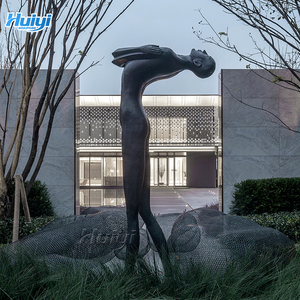 Decoração de Jardim Escultura Moderna em Bronze Mulher Nua em Tamanho Real Estátua Personalizada em Cor - Product Image 3