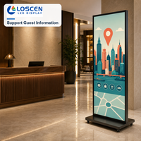 Affiche publicitaire LED autoportante pour hôtels et salles de conférence