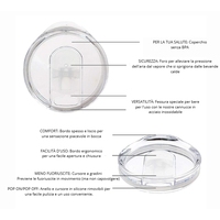 350ml 스테인리스 스틸 진공 단열 보온병 BPA 프리 PC 소재 방수 슬라이딩 뚜껑 SC ECOMMERCE 모델 8J-8XS2-X2DU