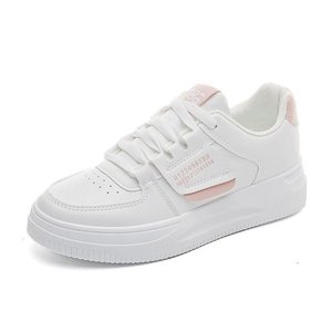 Women's Lightweight <b>White</b> Casual Chunky Sneakers Thick Sole Mesh Lining EVA Rubber Outsole Toe <b>Lace</b>-Up All Seasons - Product Image 6