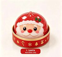 Pack de jouets squishy de Noël transfrontalier, jouets à presser en forme de pain de Noël de dessin animé, jouet sensoriel souple de décompression pour cadeau de Noël