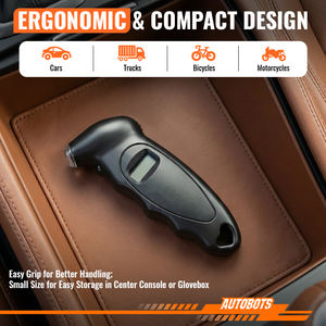 Manomètre numérique <span class=keywords><strong>de</strong></span> <span class=keywords><strong>pression</strong></span> des pneus AUTOBOTS <span class=keywords><strong>de</strong></span> haute qualité en ABS pour voitures, camions, vélos, avec écran LCD lumineux - Product Image 6