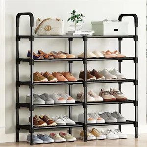 Factory Sale Shoe And Bag Rack Modern Design 5 Layer Stable Heavy Duty Portable Shoe Rack