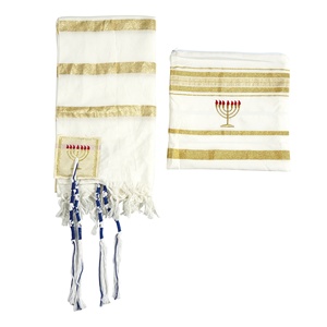 Fabricant direct de châles de prière en polyester de grande taille, 9 couleurs, Talit de prière juif, Talit d'Israël, prêt à être expédié - Product Image 6
