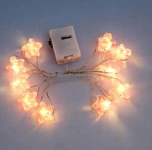 Luci a Stella di Natale 1M 10 LED Multicolore a Batteria, Luci a Corda in PVC per Decorazioni Interne, Stampa Offset per Festività - Product Image 4