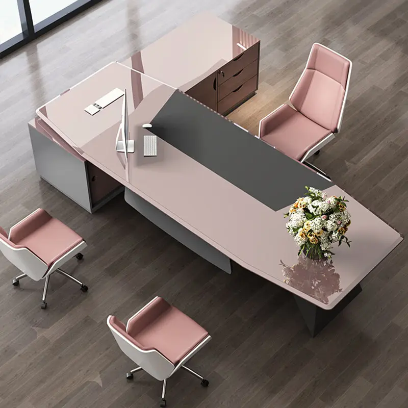 KD41 Mobiliário de escritório feito na china, mesa de luxo para escritório, mesa de chefe, mesa de gerente, mesa de ceo de luxo