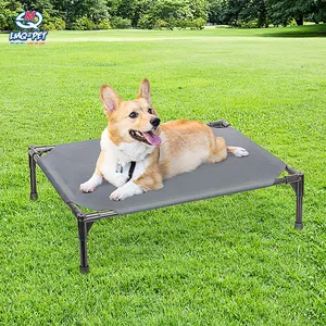 Eco-Friendly Dog Bed Luxury Metal Elevated Pet Dog Bed Sturdy Comfortable Dog Bed Waterproof Breathable Outdoor Portable P