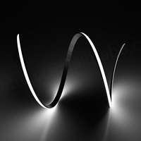 Profilé LED flexible en aluminium 6063 avec diffuseur blanc laiteux et lentille argentée, pour bande lumineuse, lot de 20, 1M