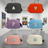Sac de poitrine réglable en nylon, sac de taille, couleur unie, mode, sport, bandoulière, fermeture éclair, grande capacité, portable