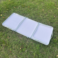 Nouveau Mini pique-nique Barbecue en aluminium Table à manger extérieure légère Portable triple pliable Table de Camping