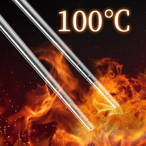 Baguettes en acier inoxydable 304, 36 cm, extra longues, antidérapantes, carrées, pour la cuisine et les plats chauds - Product Image 2