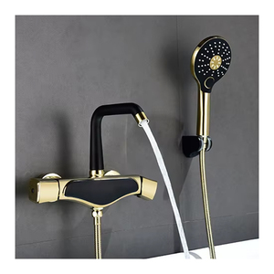 Modern Brass Shower Single Handle Wall <b>Mount</b> Chrome Ceramic Rain <b>Spray</b> HD-188 Shower - Product Image 1