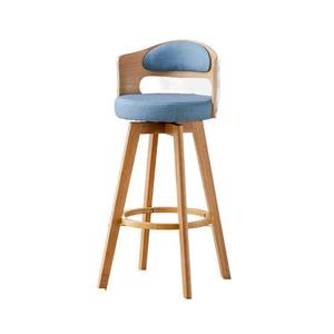Chaise de <span class=keywords><strong>bar</strong></span> simple moderne <span class=keywords><strong>scandinave</strong></span> en bois massif avec dossier <span class=keywords><strong>tabouret</strong></span> haut rotatif pour restaurant et salon à usage commercial - Product Image 3