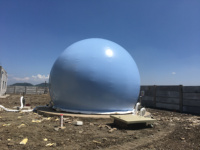 Réservoir de stockage de biogaz à double membrane GERUI GRLDSQG-100 100m, anti-âge, intégré, avec équipement de gonflage, personnalisable