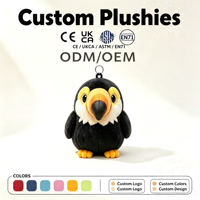 Peluche Toucan Personnalisée ODM/OEM, Adorable Oiseau en Peluche, Porte-clés, Mini Breloque de Sac, Cadeau Promotionnel