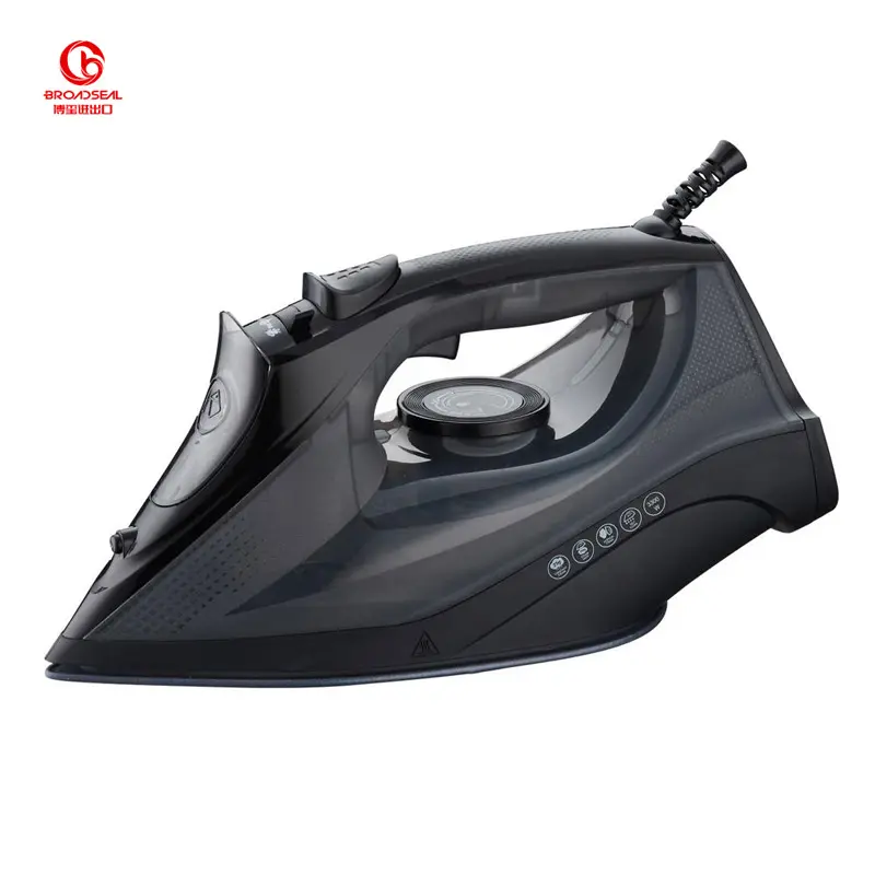 Electric Household Appliances Steam Iron 2800 Watts Ceramic Soleplate with Dry Spray Steam Control Self-Cleaning