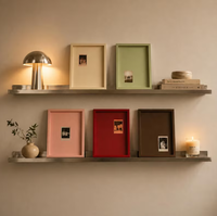 Cadre photo jaune personnalisé avec passe-partout flottant, cadre photo de table ou mural en MDF, décoration intérieure, vente en gros de cadres photo