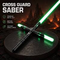 Pedang Laser Nexussabers dengan Gagang Logam, Ringan untuk Duel, Kontrol Gerakan, Efek Kilat saat Benturan, Pedang Silang untuk Olahraga dan Cosplay