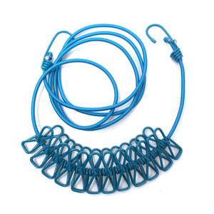 Tendedero de viaje elástico portátil, accesorios de viaje <span class=keywords><strong>para</strong></span> exteriores e interiores, acampada, 12 Uds. - Product Image 2