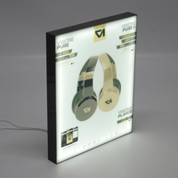 Boîte à lumière LED en acrylique, panneau publicitaire rétroéclairé, présentoir de comptoir, panneau de promotion de marque, vitrine de produits pour magasin de détail