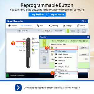 Nouveau produit tendance : Présentateur sans fil avec contrôle du volume, pointeur laser Bluetooth longue portée, pointeur laser portable de différentes formes - Product Image 5