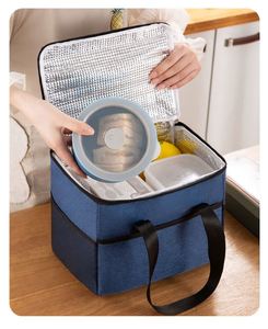 OEM ODM Rpet Bag Canvas Cooler Bag Insulated Grocery Thermal Insulated Meal Prep Lunch Cooler Box Bag - Product Image 6