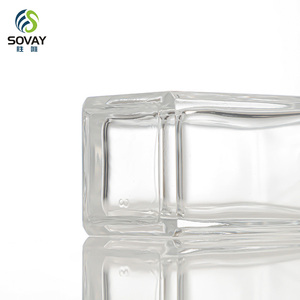 Botella de Perfume de Vidrio Transparente Cuadrada de 30ml/50ml/100ml, Portátil, con Tapa de Madera, para Rellenar Perfume, Venta al Por Mayor - Product Image 3