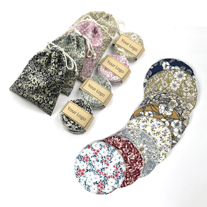 Tampons démaquillants écologiques doux et réutilisables, lavables pour le <span class=keywords><strong>visage</strong></span>, en coton de bambou, avec motifs d'impression personnalisés - Product Image 1