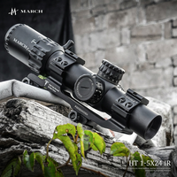 Lunette de tir T-EAGLE March HT1-5X24IR 30mm SFP IR tactique en alliage d'aluminium pour la chasse, le tir en extérieur, LPVO, étanche et antichoc
