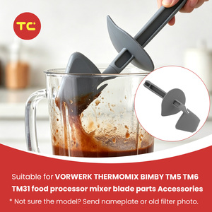 Espátula, Raspador y Varilla Mezcladora Compatible con <span class=keywords><strong>Thermomix</strong></span> TM31 TM5 TM6, Accesorio para Procesador <span class=keywords><strong>de</strong></span> Alimentos y Licuadora - Product Image 4