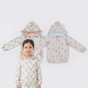 เสื้อโค้ทเด็กผู้หญิงแขนยาวลายดอกไม้ฟักทองมีซิปสำหรับเด็กเล็ก - Product Image 1