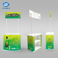 Table promotionnelle portable et pliable, table de promotion personnalisée pour les salons professionnels, pour le marketing et l'affichage de produits