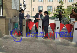 Barkod bilet bariyer flap Kolay entegrasyon sistemi biyometrik katılım anti-geri turnike anti-tailgating sensörleri - Product Image 4