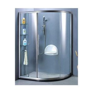 customized design frosted  glass shower room with sliding door