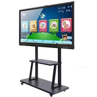 Tableau interactif intelligent Wintronix 75 pouces tactile 40 points 4K LED, système de visioconférence OEM pour présentations et apprentissage