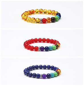 <span class=keywords><strong>Bracelet</strong></span> en perles <span class=keywords><strong>de</strong></span> pierre naturelle œil <span class=keywords><strong>de</strong></span> <span class=keywords><strong>tigre</strong></span> et pierre volcanique, <span class=keywords><strong>7</strong></span> <span class=keywords><strong>chakras</strong></span>, couleurs vives, pour femmes, vente en gros directe usine - Product Image 2